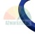Blue hydraulic U-cup polyurethane seal ring UN 40x50x6 on a white background