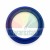 Blue polyurethane hydraulic U-cup seal ring on a white background