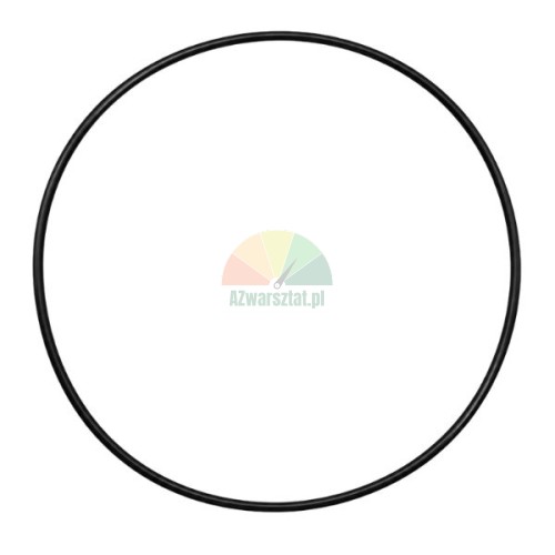 Black rubber bead breaker cylinder O-ring seal 200 mm on a white background