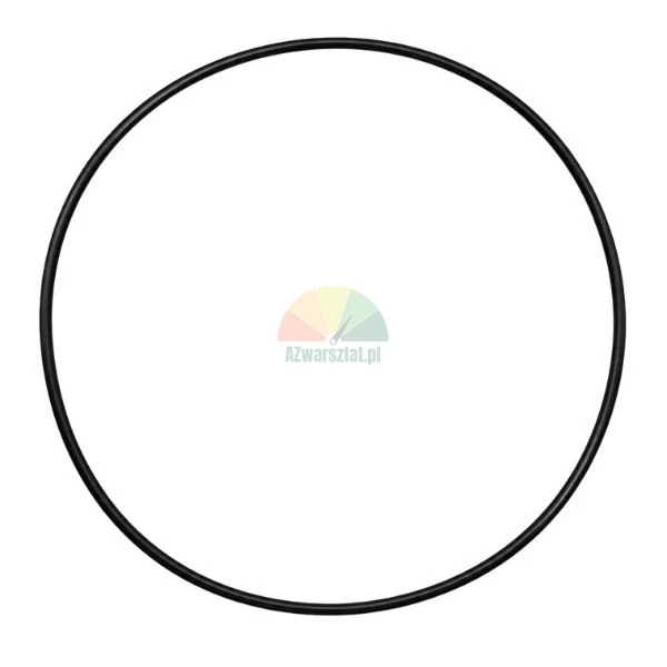 Black rubber bead breaker cylinder O-ring seal 200 mm on a white background