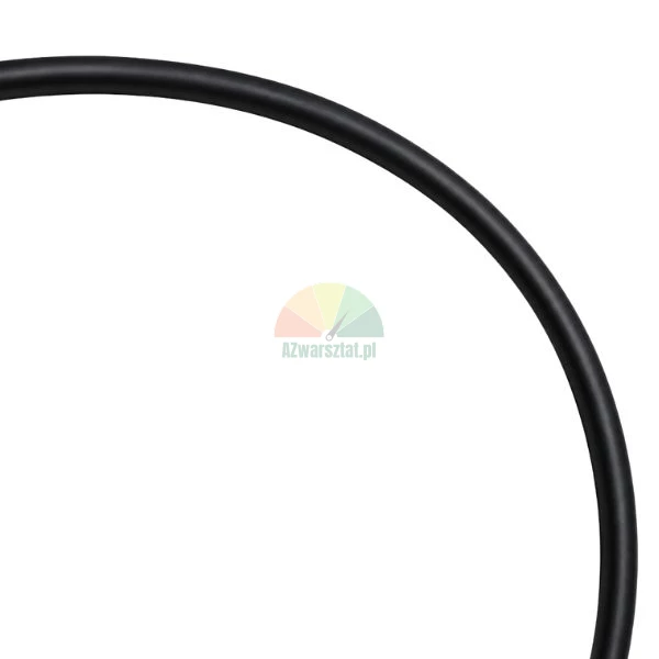 Close-up of a curved black metal frame on a white background