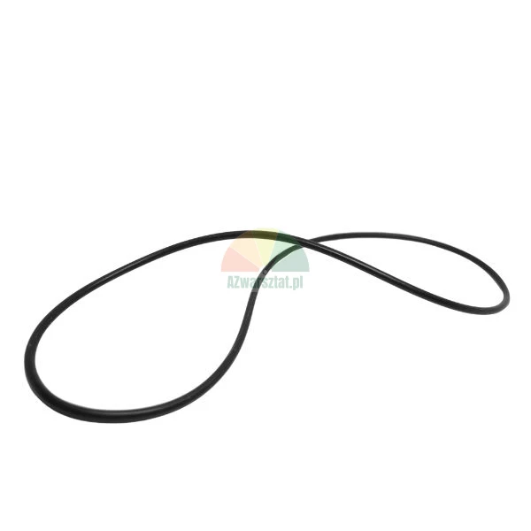 Black rubber o-ring seal placed on a white background
