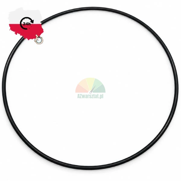 Black rubber O-ring seal gasket on white background