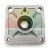 Square clamping and tilt cylinder cover 8.2x8.2 cm with piston rod hole and seal for 75 mm actuator