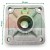 Clamping cylinder front cover 82x82 mm with 20 mm rod hole for 75 mm cylinder