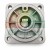 Aluminum flange cover with rubber seal and 75 mm diameter marked