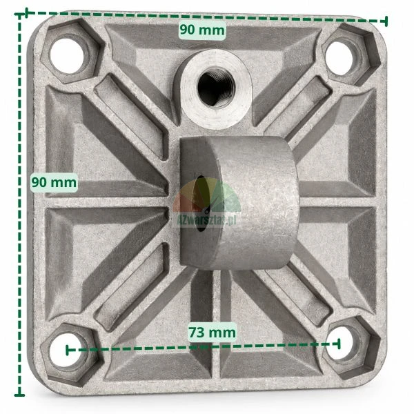 Mounting flange with eye for pneumatic cylinder 90x90 mm for 80 mm cylinder