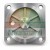 Square metal flange cover for bearing housing with four mounting holes and indicated 80 mm inner diameter.