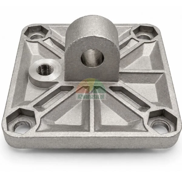 Metal rear clevis mounting bracket for pneumatic cylinder on a white background