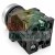 Industrial push button switch with NC contact block NB2-BE102 on a white background