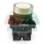 White lift control push button with silver bezel and 2 x NO contact block