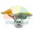 Steel tyre changer demount head with 28 mm hole and yellow protectors