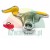 Steel tyre changer demount head with yellow plastic rim protectors