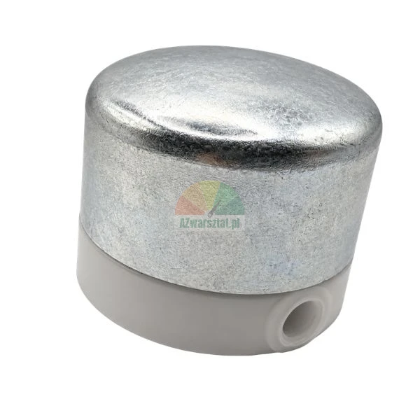 Complete vertical or horizontal actuator mushroom TYPE D with metal cap and grey base with pneumatic port.