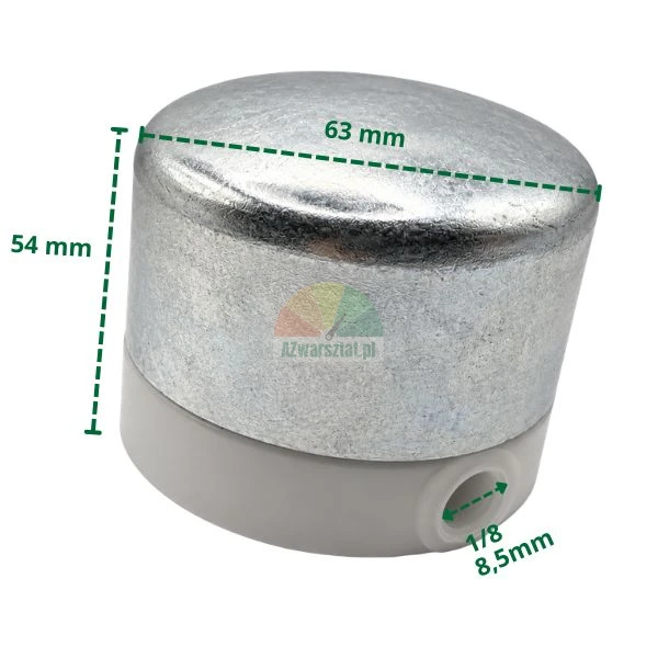 Complete vertical and horizontal mushroom actuator TYPE D with dimensions