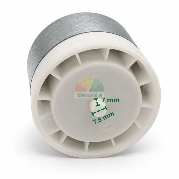 Airflow regulator cartridge for ventilation ducts with indicated pin dimensions 7 mm and 7.8 mm