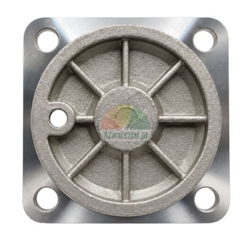 Metal mounting flange for pneumatic or hydraulic cylinder 7.8 cm with mounting holes and reinforced ribs