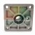 Clamping and tilting cylinder end cap 9x9 cm with piston rod hole for 80 mm pneumatic cylinder