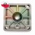 Square metal gearbox mounting flange with integrated bearing seal and reinforcement ribs