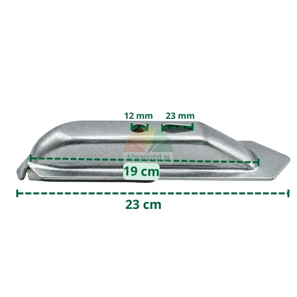 Tyre changer clamp guide element Type B with dimensions