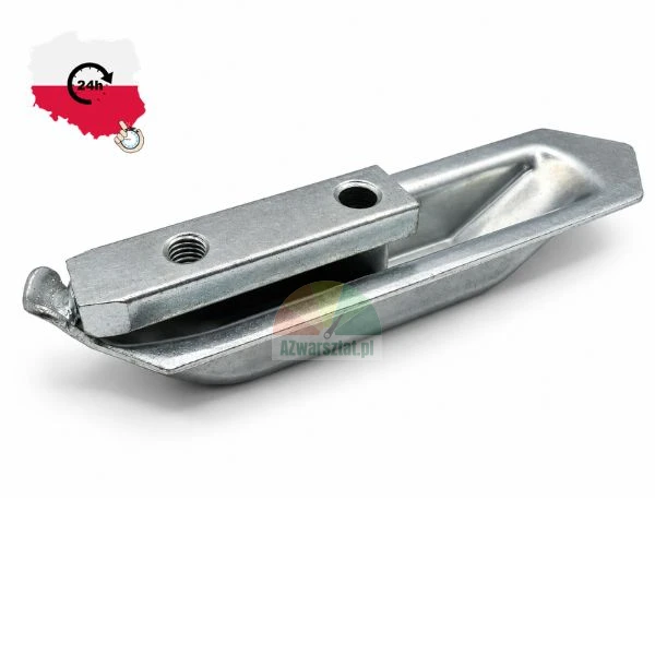 Galvanized steel curtain tensioner pocket bracket for truck and trailer bodies