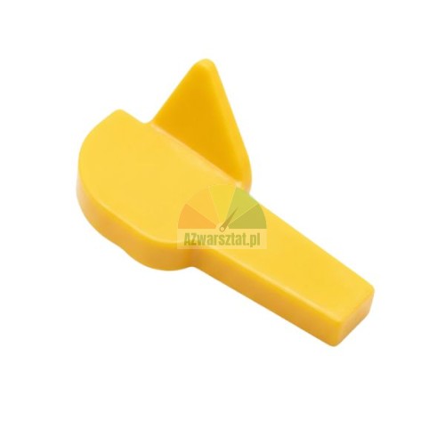 Yellow plastic protector insert Type A for tyre changer demount head on white background