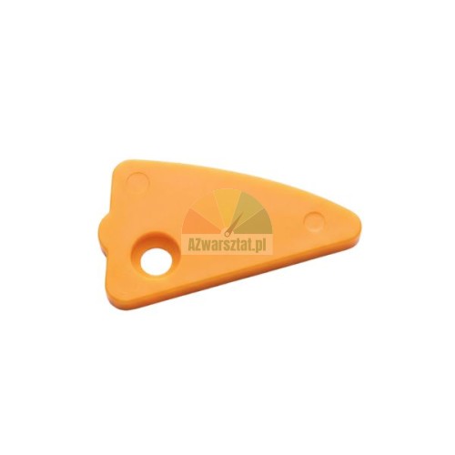 Orange plastic demount head insert protector type I for tyre changer on white background