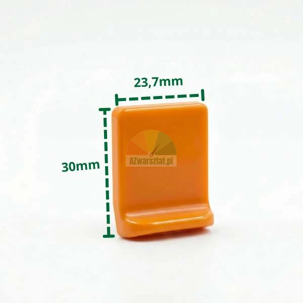 Orange plastic tyre changer head protector insert Type Z with dimensions 23.7 mm and 30 mm