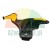 Black tire changer mount demount duck head with yellow protective plastic inserts