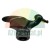 Black metal tire changer mount demount duck head with yellow protective plastic inserts