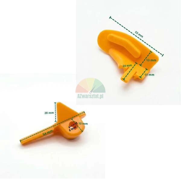 Plastic protector inserts for TYP EJ tyre changer mount head with dimensions