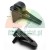 Black plastic tyre changer mount head protectors AFAE set with dimensions