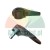 Two black plastic latch clips shown from different angles on a white background