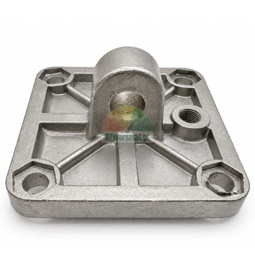 Metal clamping or tilt cylinder flange 8.2x8.2 cm without recess for 75 mm cylinder with mounting eye