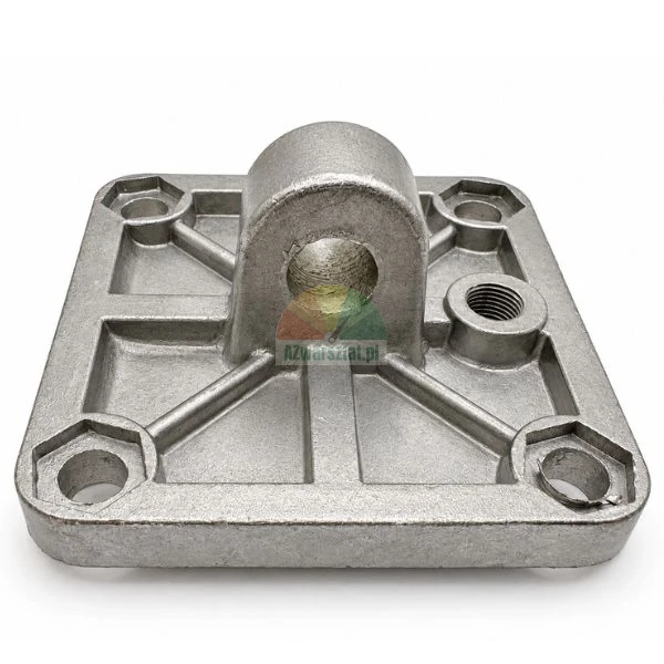 Metal clamping or tilt cylinder flange 8.2x8.2 cm without recess for 75 mm cylinder with mounting eye