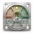 Square metal flange plate with a circular center measuring 75 mm and four mounting holes on a white background.