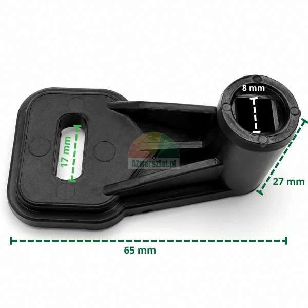 Black tyre changer rotation switch connector lever with dimensions