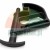 Black plastic tire bead clamp tool for tire mounting and changing