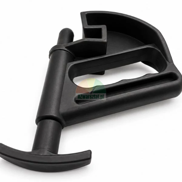 Black plastic tire bead clamp tool for tire mounting and changing