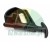 Black plastic tire changer bead clamp drop center tool on white background.