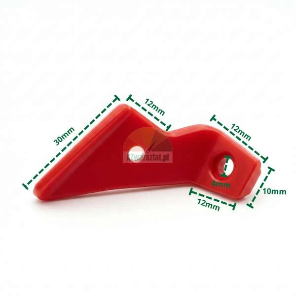Red plastic demount head protector Type AM with dimensions