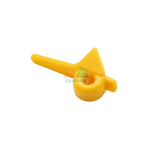 Yellow plastic protection insert for tire changer mounting head Type AP on white background.