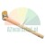 Angled tyre mounting paste brush with a long wooden handle and dense bristles