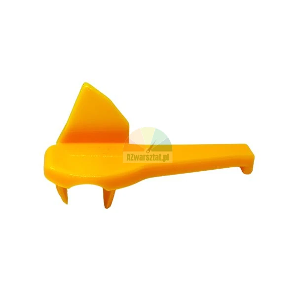 Yellow plastic protective insert for tyre changer mount head Type AT on a white background