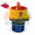 Rotary cam disconnector switch YMW26-20 with red and yellow emergency handle and blue base