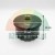 Black plastic holder for 41 mm hexagonal rod with marked dimensions