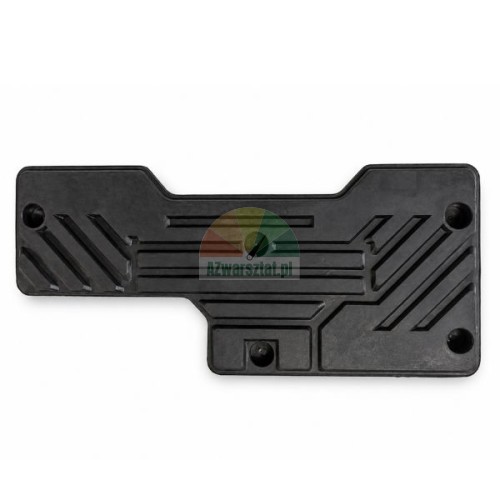 Black tire changer bead breaker rubber pad Type D with mounting holes and textured surface