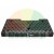 Black rubber anti-slip base plate with round studs and mounting holes, height 3 cm