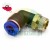 Pneumatic elbow push-in fitting 8 mm with male brass thread on white background