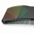 Close-up of a black ergonomic desk edge wrist and forearm support pad